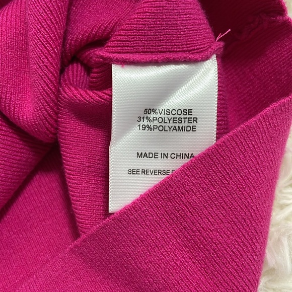 NWT fuscia hot pink sweater knit tank Lucy Paris new with tag size XS round neck - Picture 3 of 11